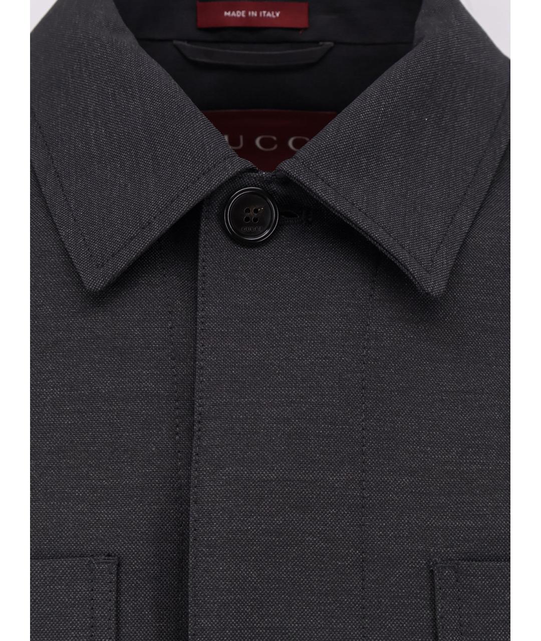GUCCI Серая шерстяная куртка, фото 3