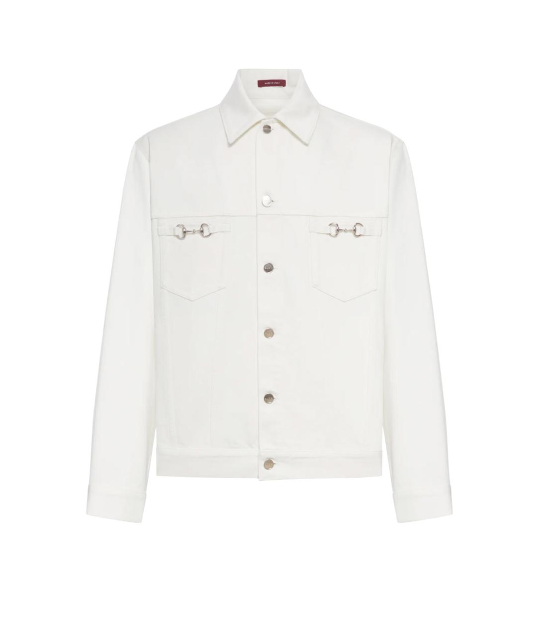 GUCCI Белая хлопковая куртка, фото 1