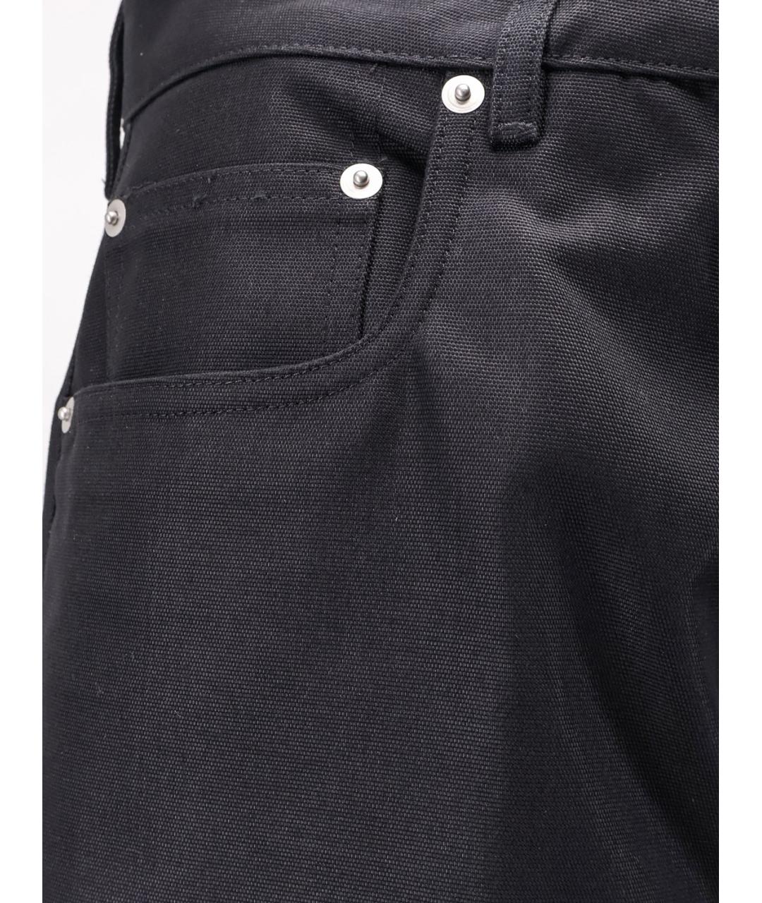 RICK OWENS Черные хлопковые классические брюки, фото 3