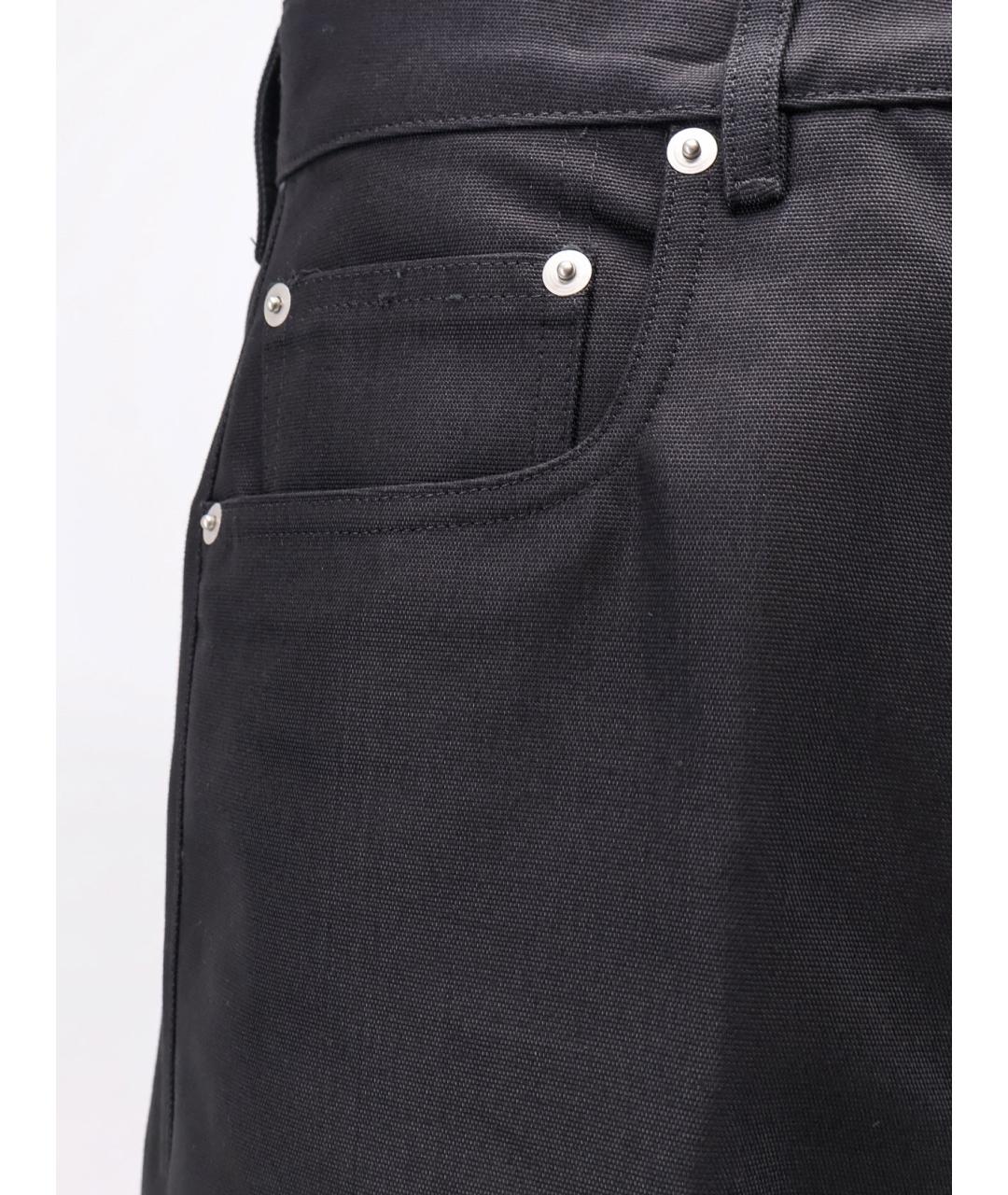 RICK OWENS Черные хлопковые классические брюки, фото 6