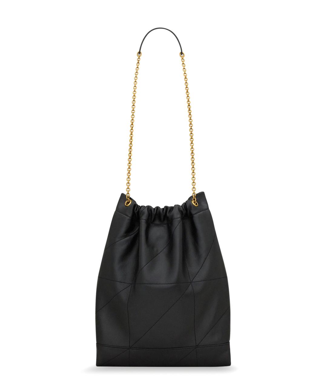 SAINT LAURENT Черная кожаная сумка через плечо, фото 2