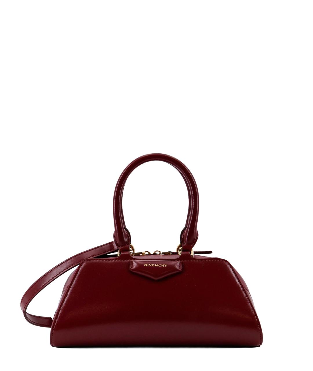 GIVENCHY Бордовая кожаная сумка тоут, фото 1