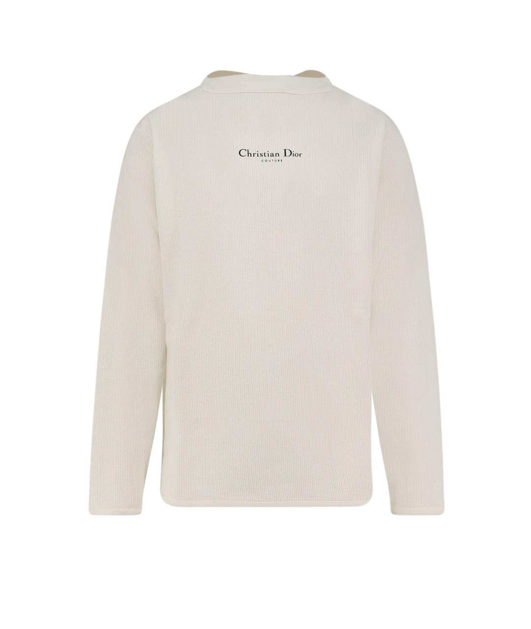 CHRISTIAN DIOR Белый хлопковый джемпер / свитер, фото 1