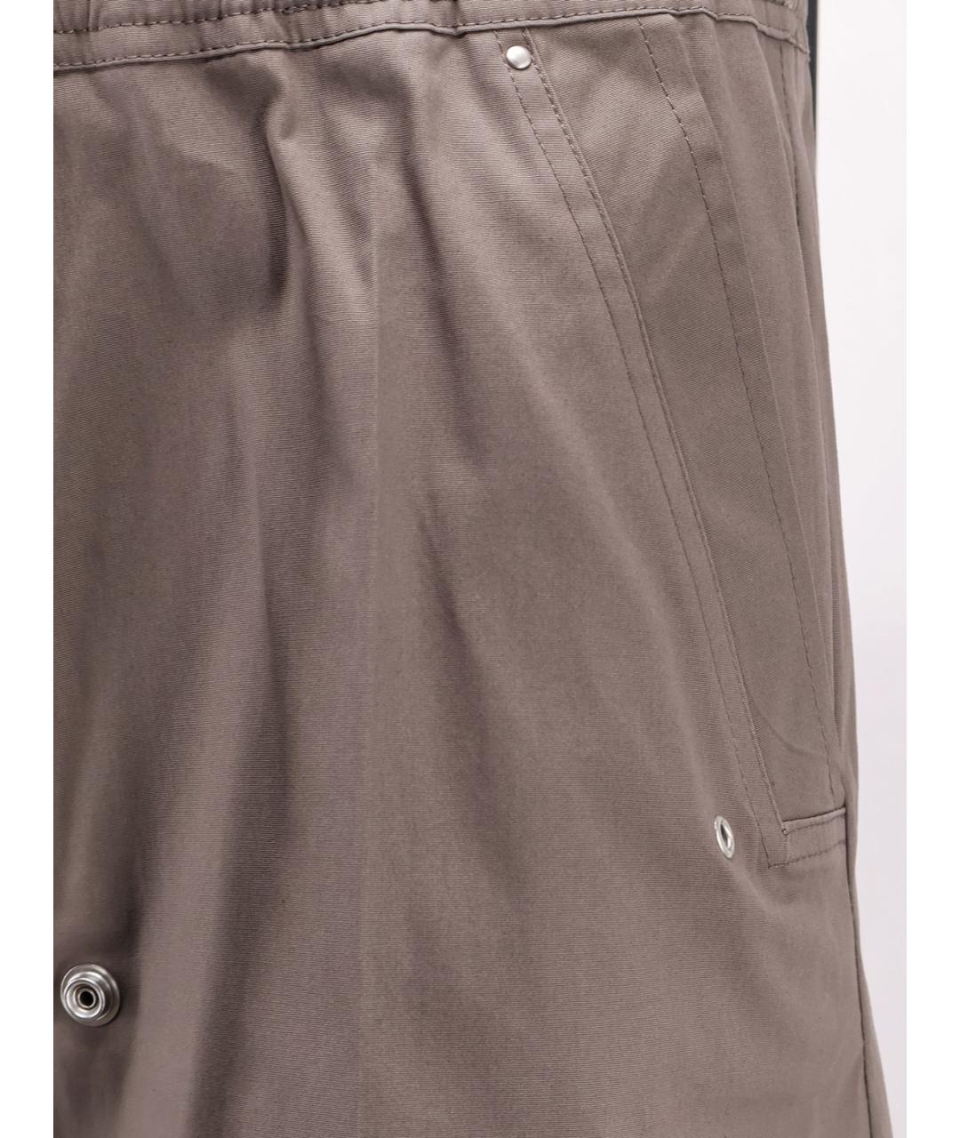 RICK OWENS Бежевые хлопковые повседневные брюки, фото 3