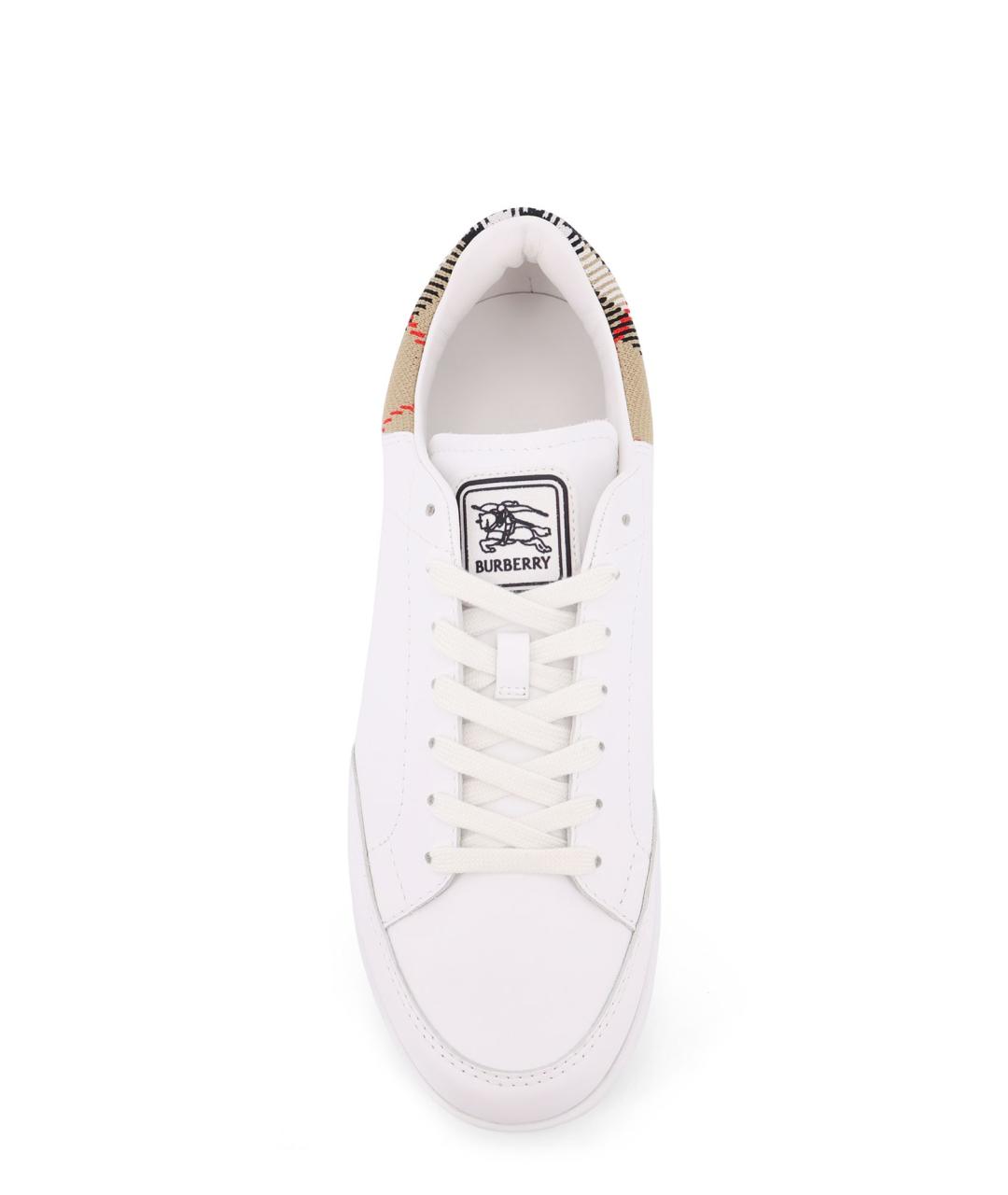 BURBERRY Белые низкие кроссовки / кеды, фото 5
