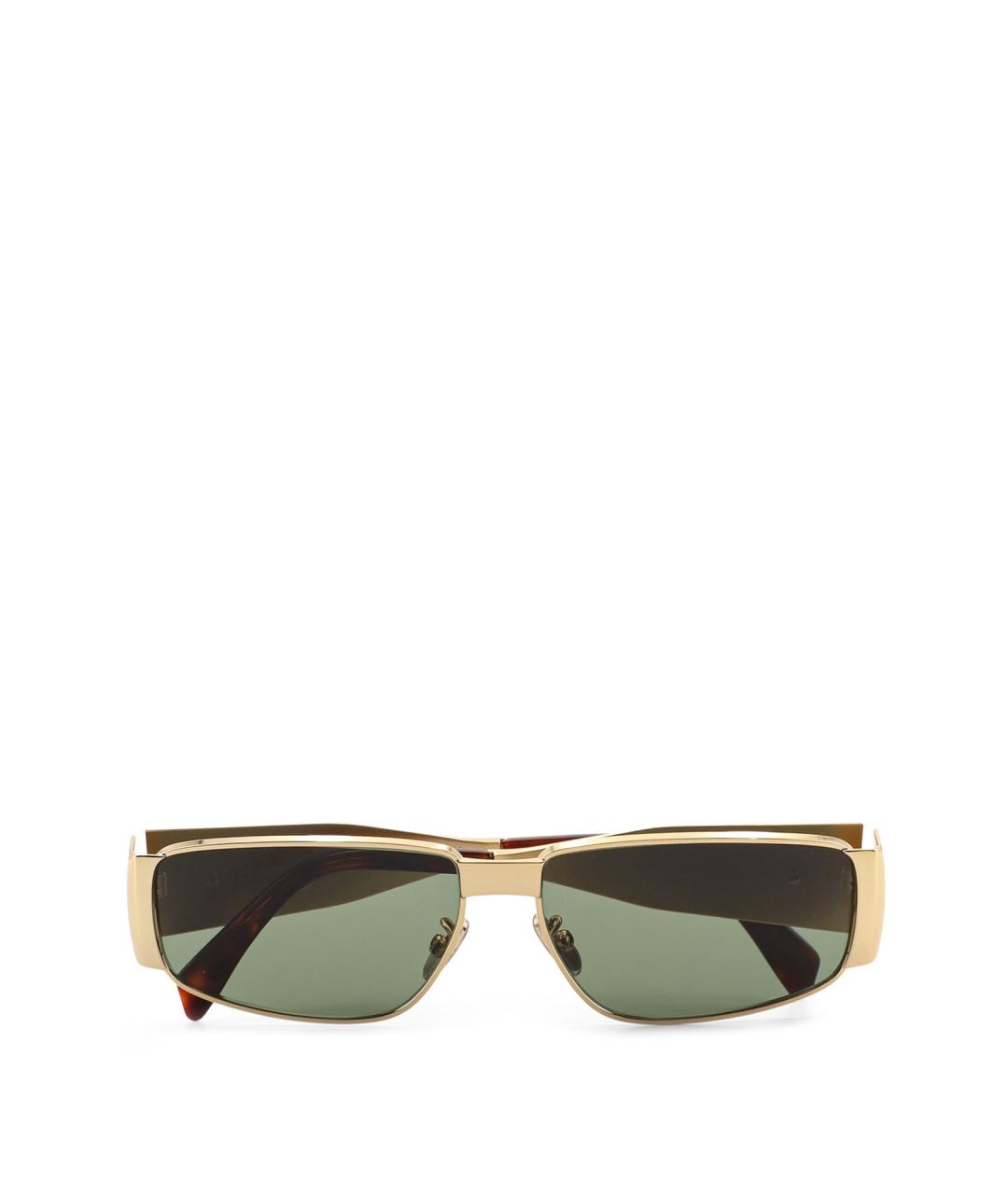 CELINE Золотые металлические солнцезащитные очки, фото 1