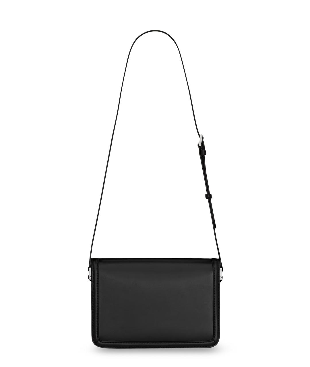 SAINT LAURENT Черная кожаная сумка на плечо, фото 2