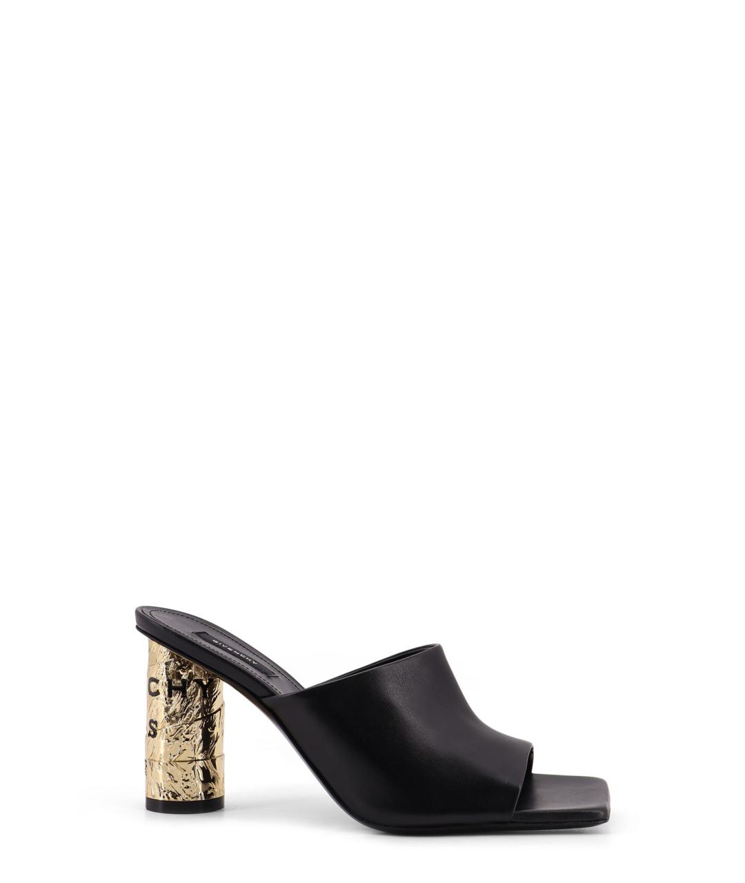 GIVENCHY Черные кожаные мюли, фото 1