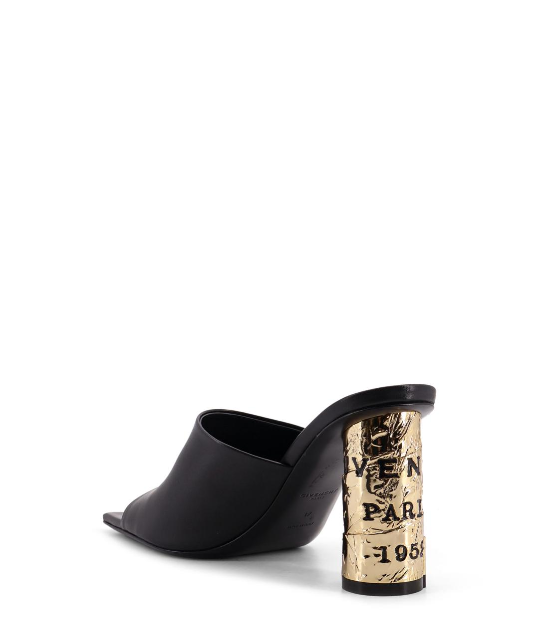 GIVENCHY Черные кожаные мюли, фото 3