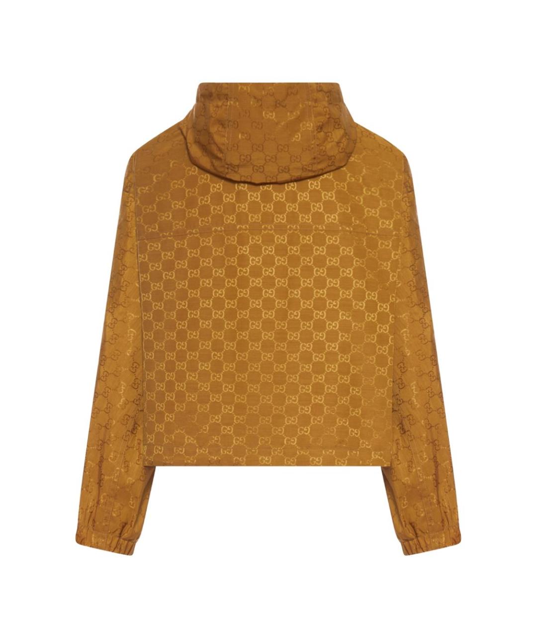 GUCCI Горчичное полиамидовое пальто, фото 2