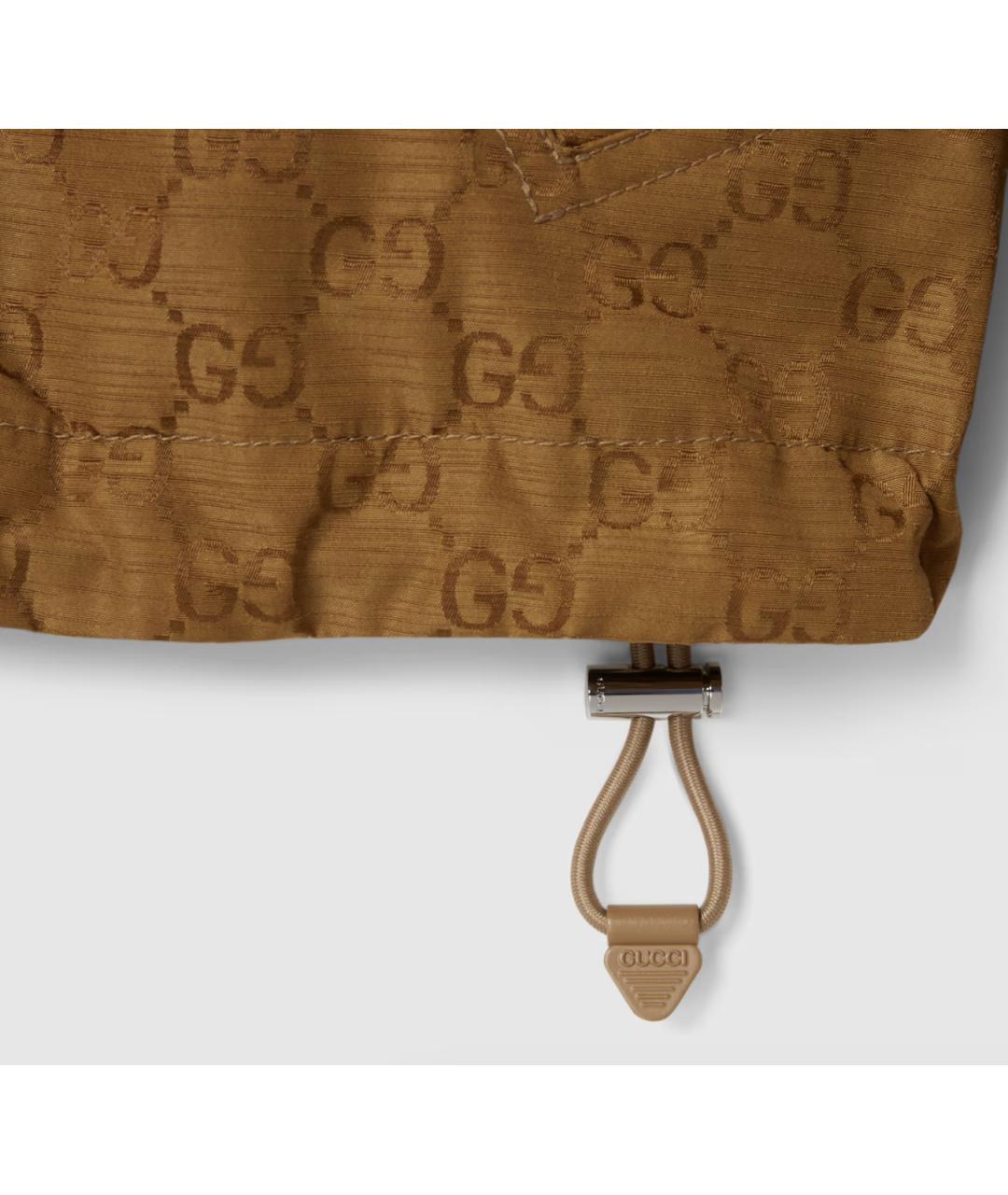 GUCCI Горчичное полиамидовое пальто, фото 6