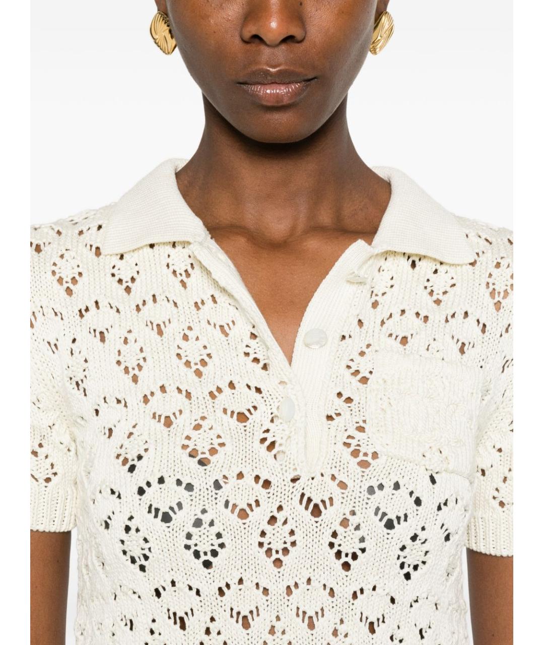 CELINE Белое хлопковое повседневное платье, фото 2