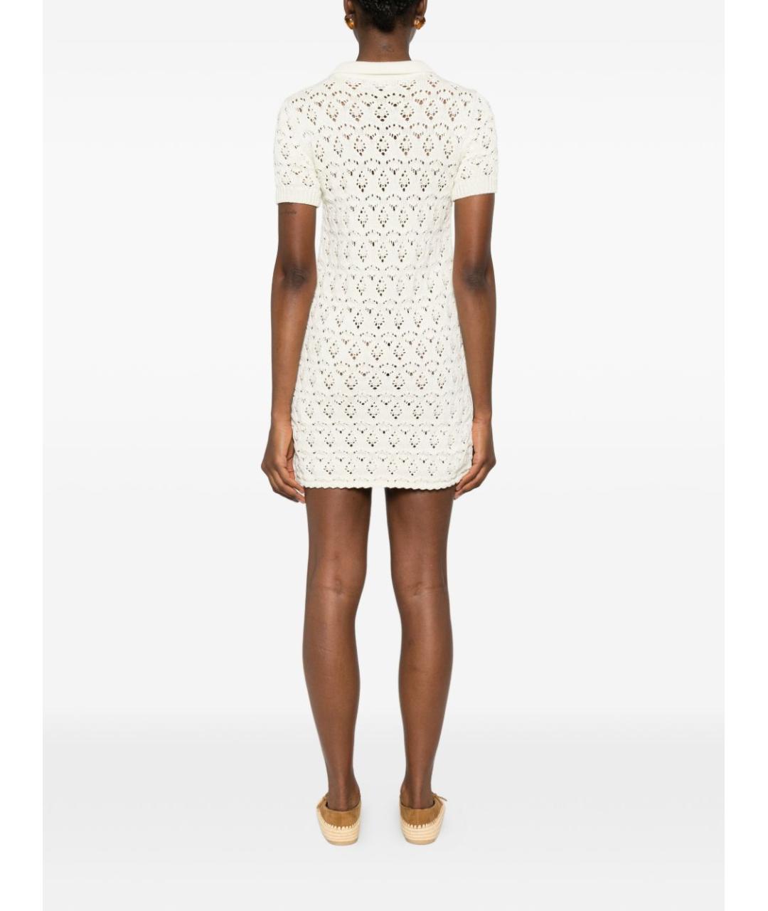 CELINE Белое хлопковое повседневное платье, фото 3