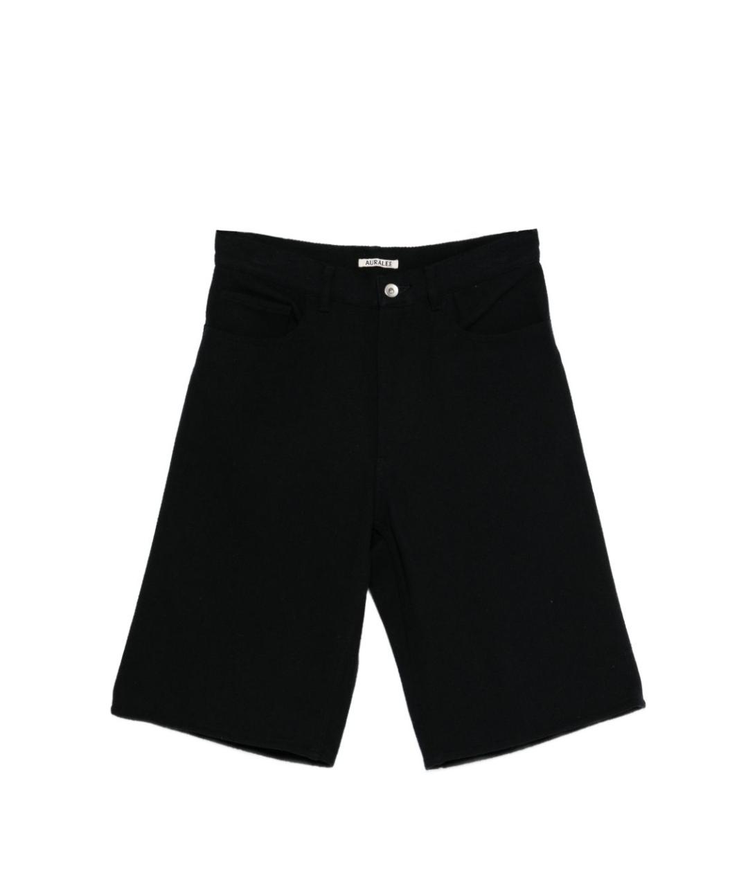 AURALEE Черные шелковые шорты, фото 1