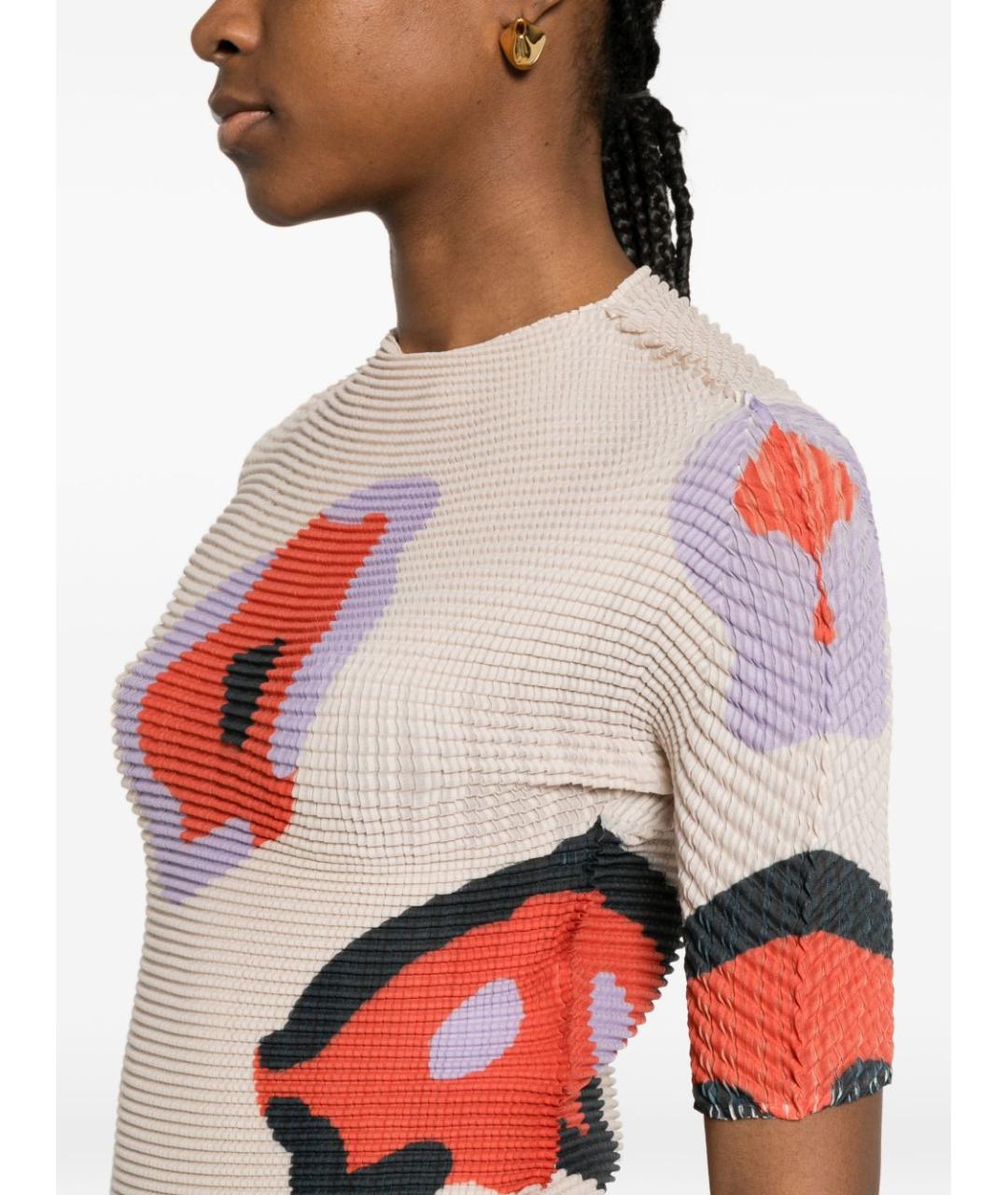 ISSEY MIYAKE Бежевая футболка, фото 4