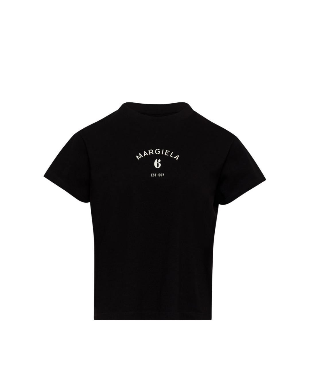 MM6 MAISON MARGIELA Черная хлопковая футболка, фото 1