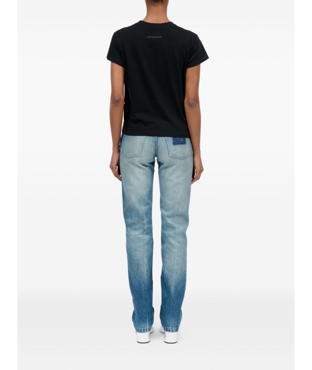 MM6 MAISON MARGIELA Черная хлопковая футболка, фото 4