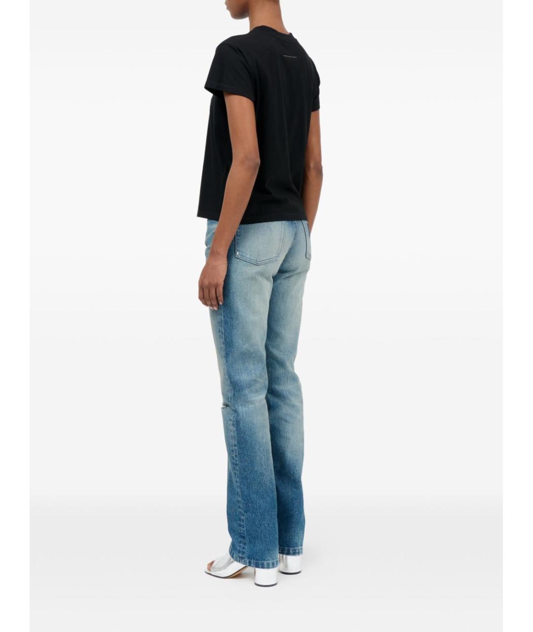 MM6 MAISON MARGIELA Черная хлопковая футболка, фото 3