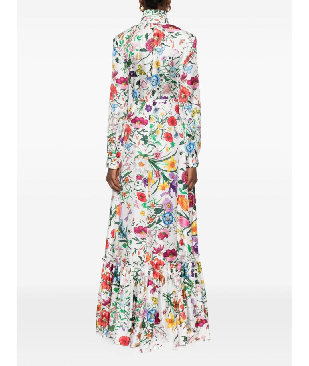 GUCCI Мульти шелковое платье, фото 5