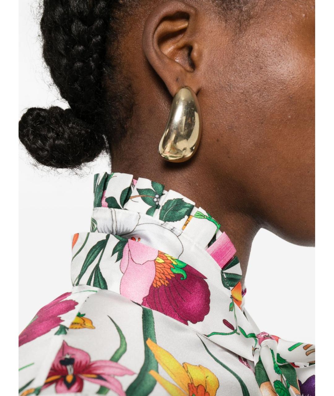 GUCCI Мульти шелковое платье, фото 2