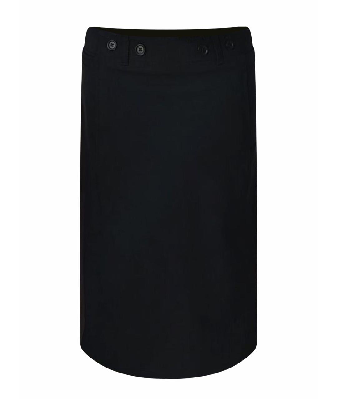 PRADA Черная полиэстеровая юбка миди, фото 1