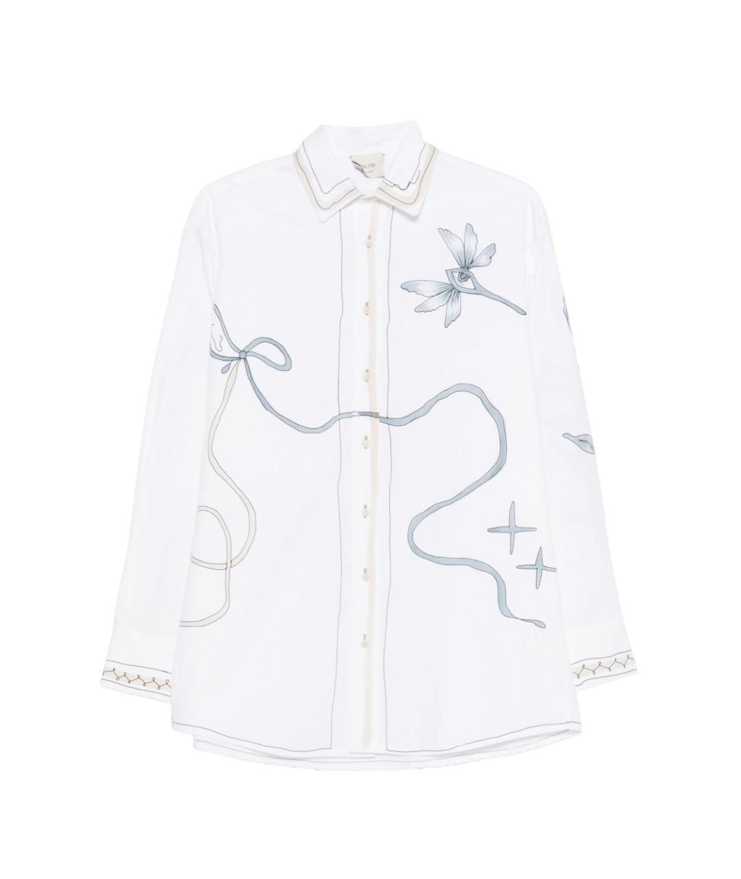 ALYSI Белая хлопковая рубашка, фото 1