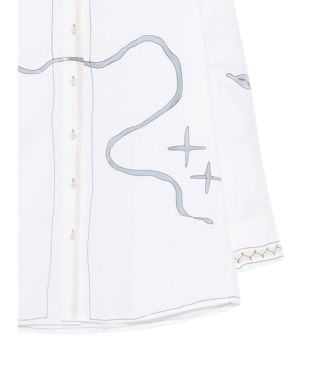 ALYSI Белая хлопковая рубашка, фото 2