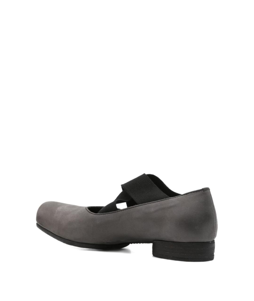 UMA WANG Серые кожаные балетки, фото 2