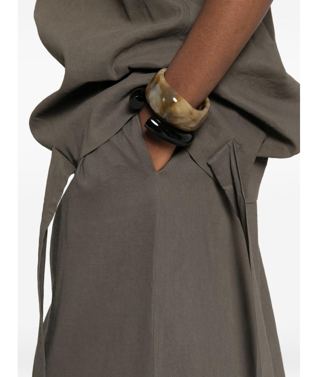 UMA WANG Серые прямые брюки, фото 3