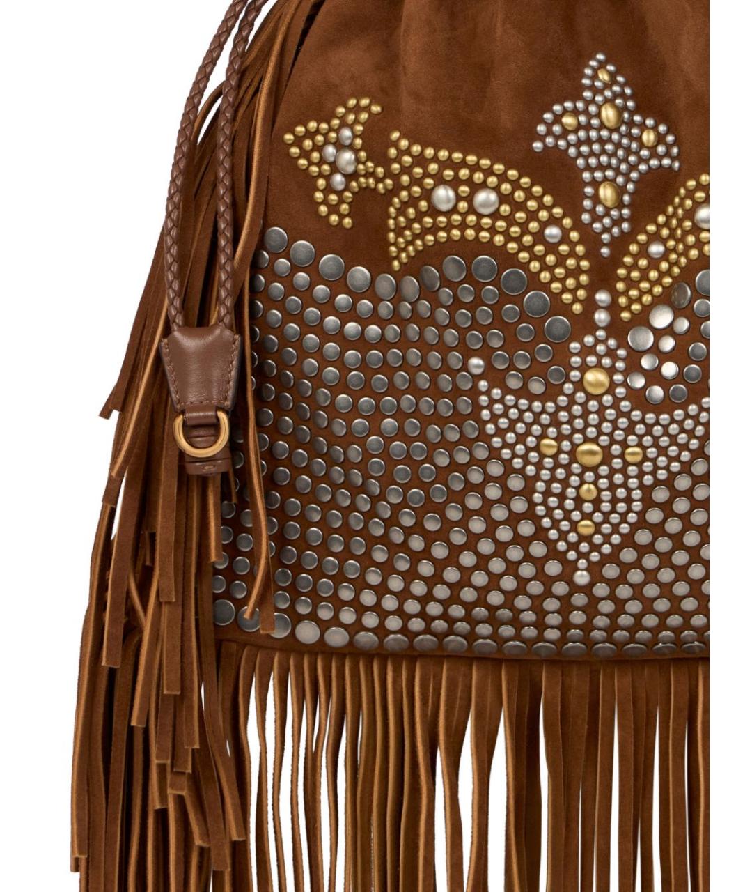 ETRO Коричневая замшевая сумка тоут, фото 2