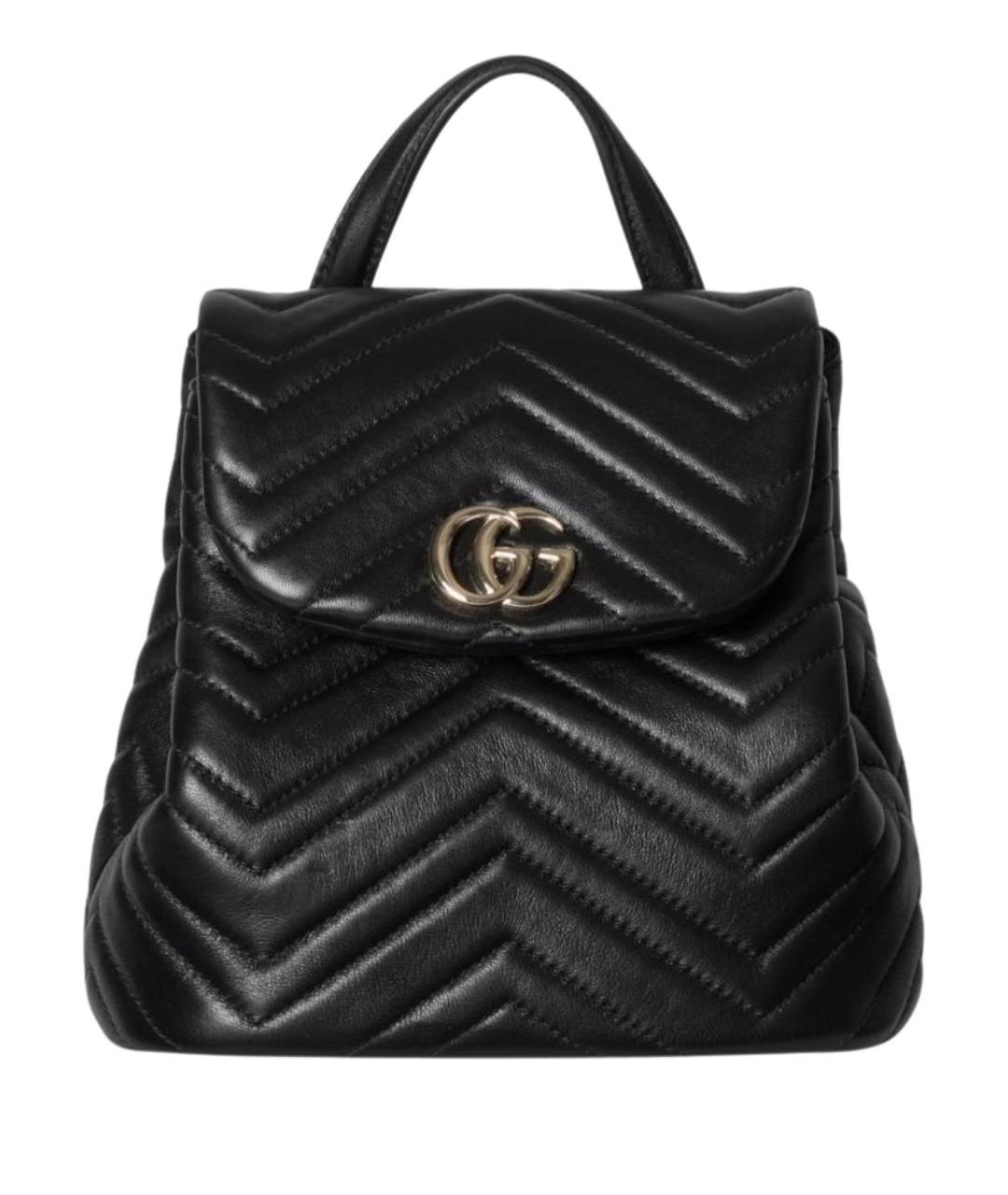 GUCCI Черный кожаный рюкзак, фото 1