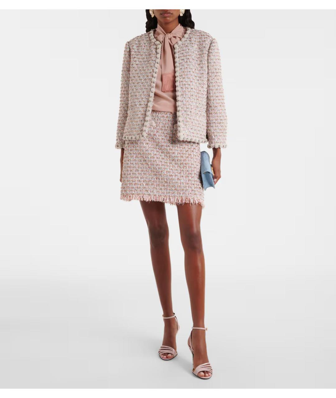 VALENTINO Розовый полиамидовый жакет/пиджак, фото 2