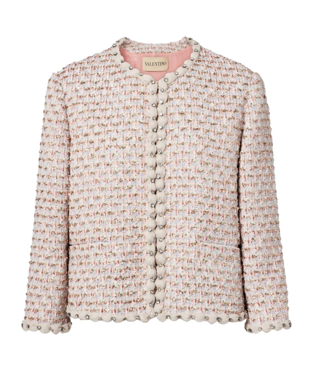 VALENTINO Розовый полиамидовый жакет/пиджак, фото 1