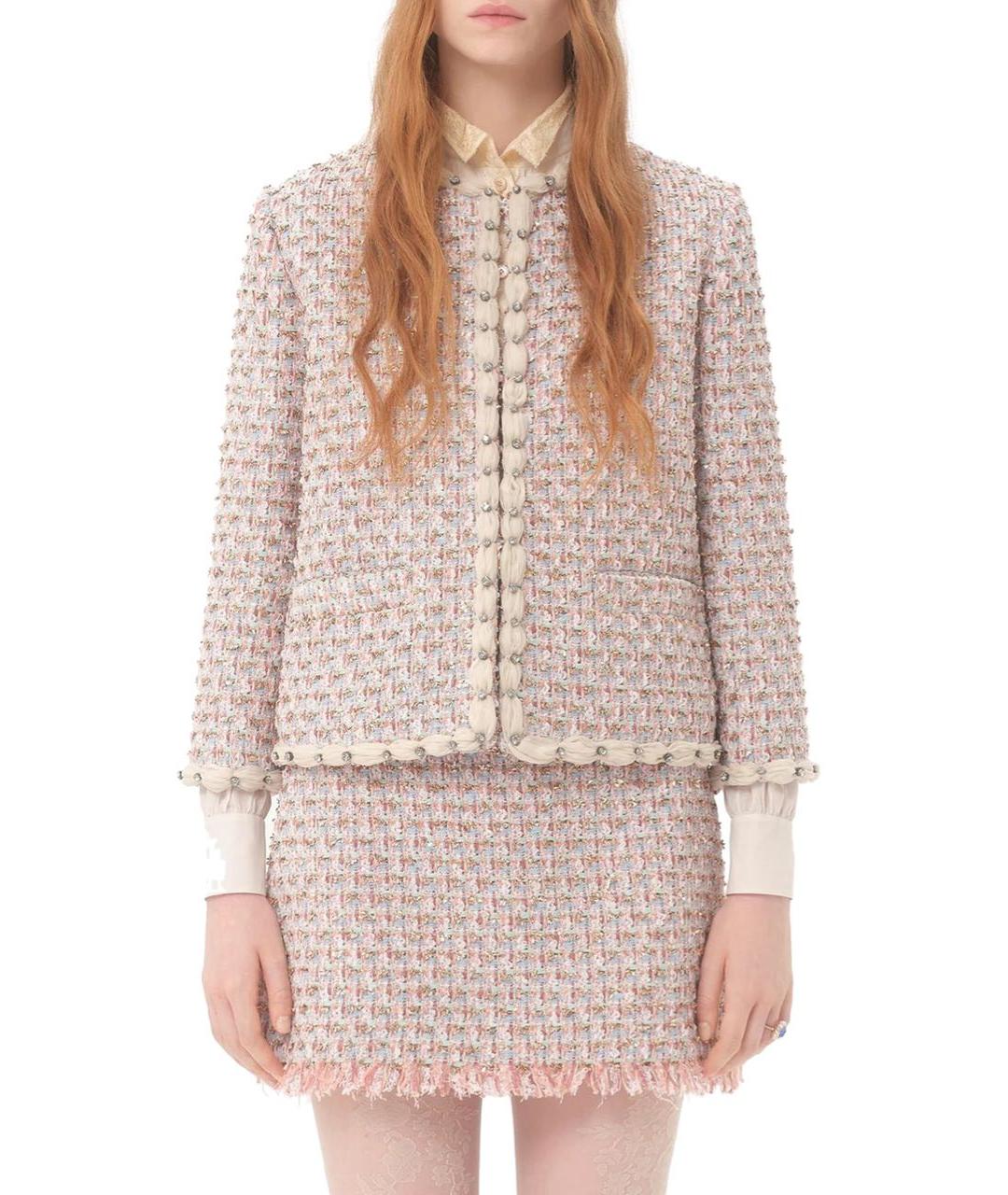 VALENTINO Розовый полиамидовый жакет/пиджак, фото 7