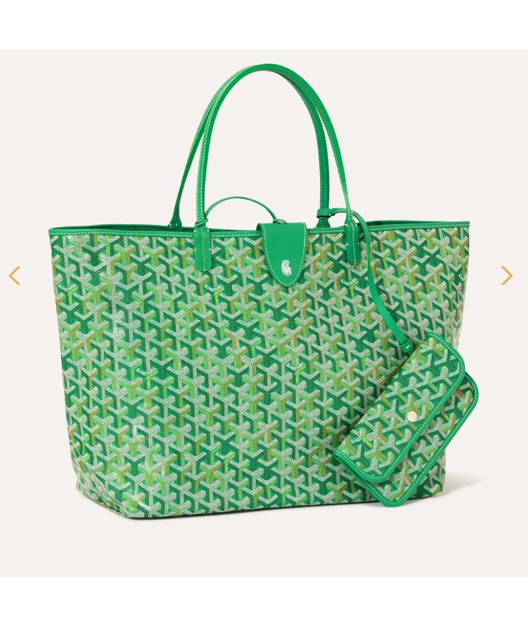 GOYARD Зеленая сумка тоут, фото 3