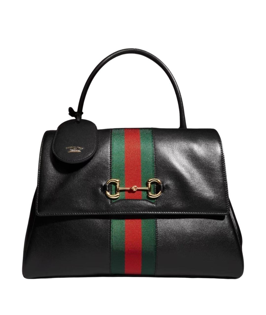 GUCCI Черная кожаная сумка через плечо, фото 1