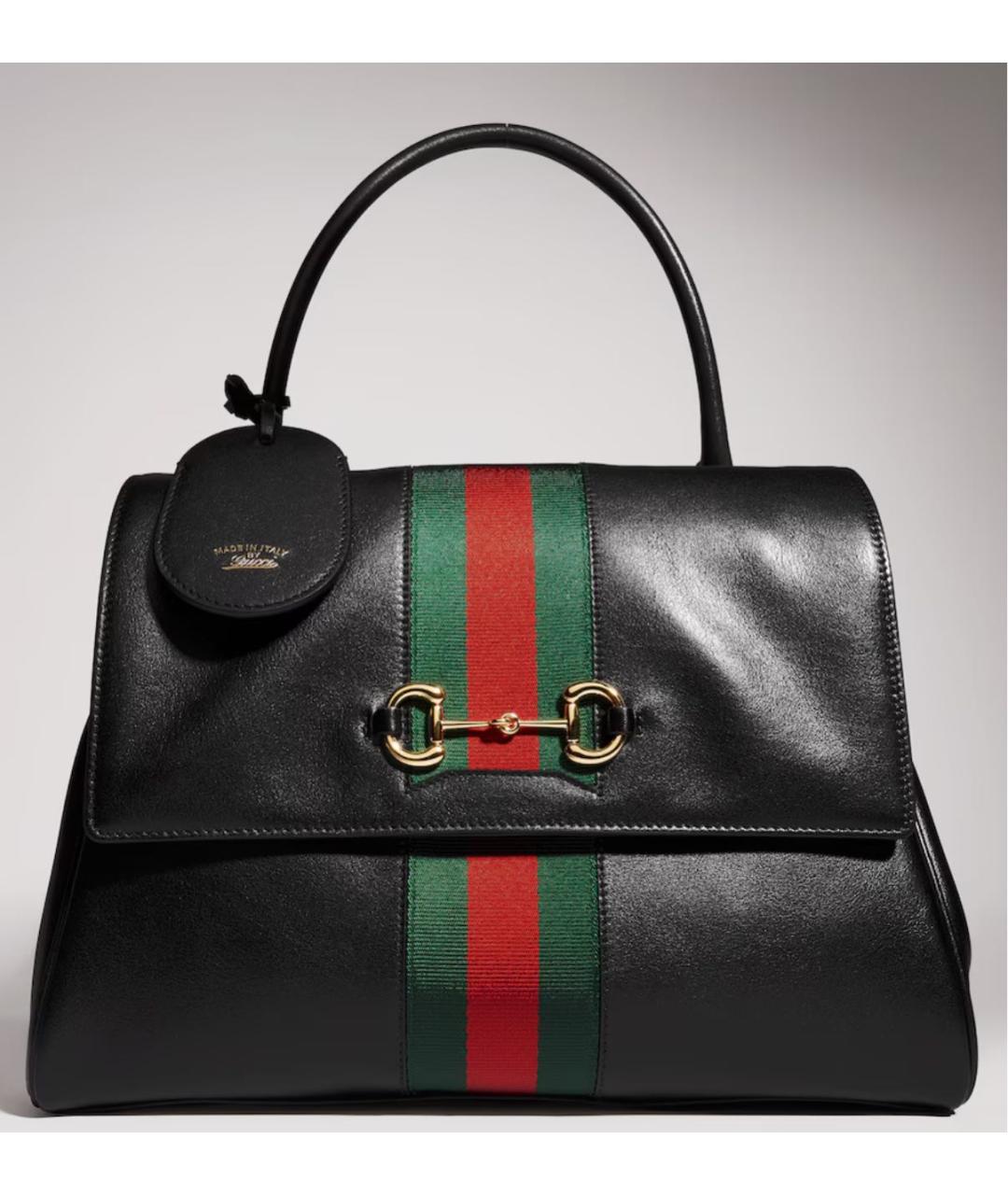 GUCCI Черная кожаная сумка через плечо, фото 7