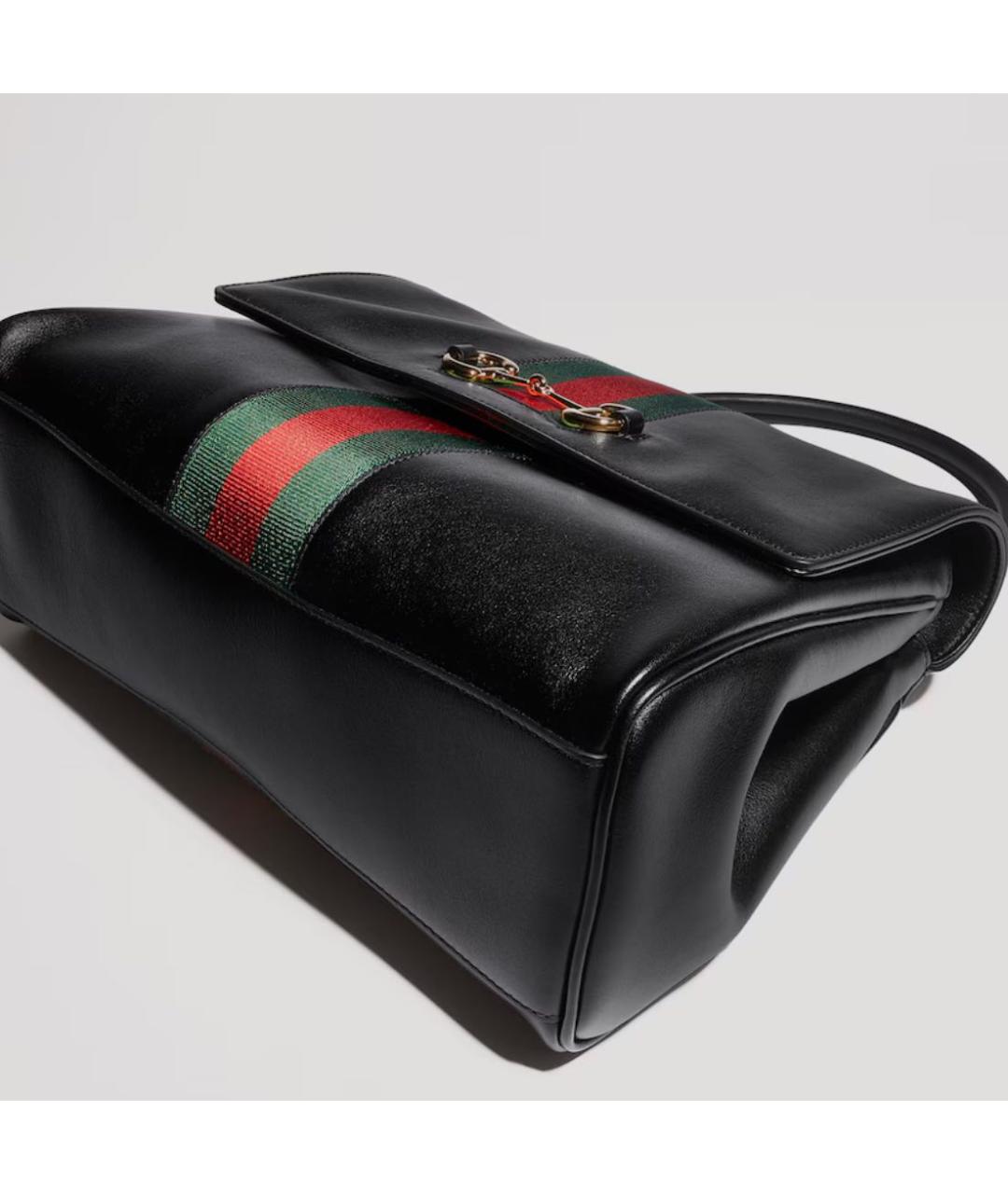 GUCCI Черная кожаная сумка через плечо, фото 6