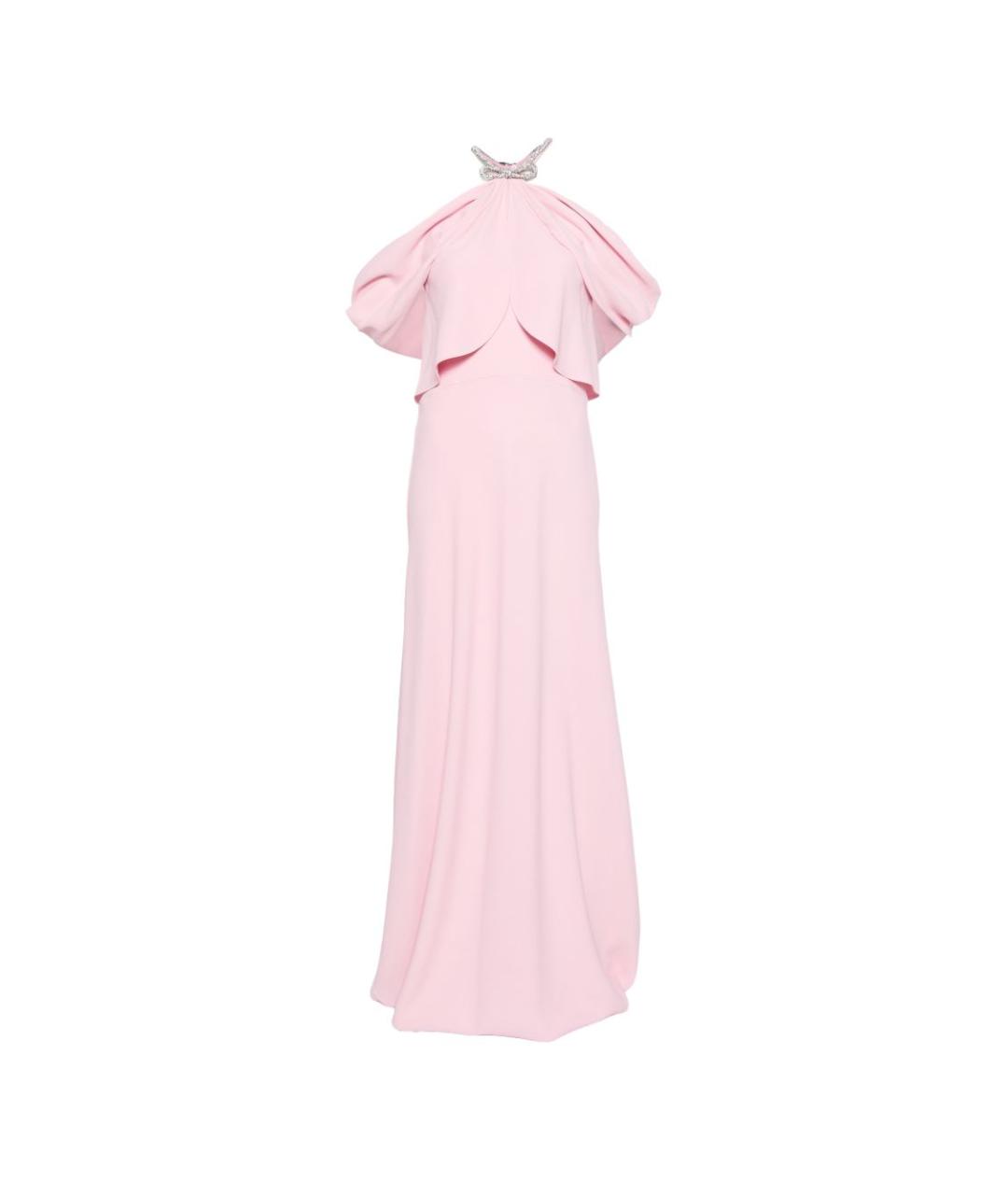 ALBERTA FERRETTI Розовое вискозное вечернее платье, фото 1