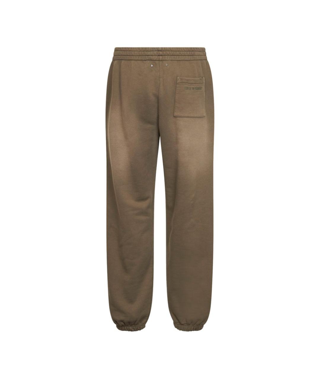 GOLDEN GOOSE DELUXE BRAND Бежевые хлопковые повседневные брюки, фото 2