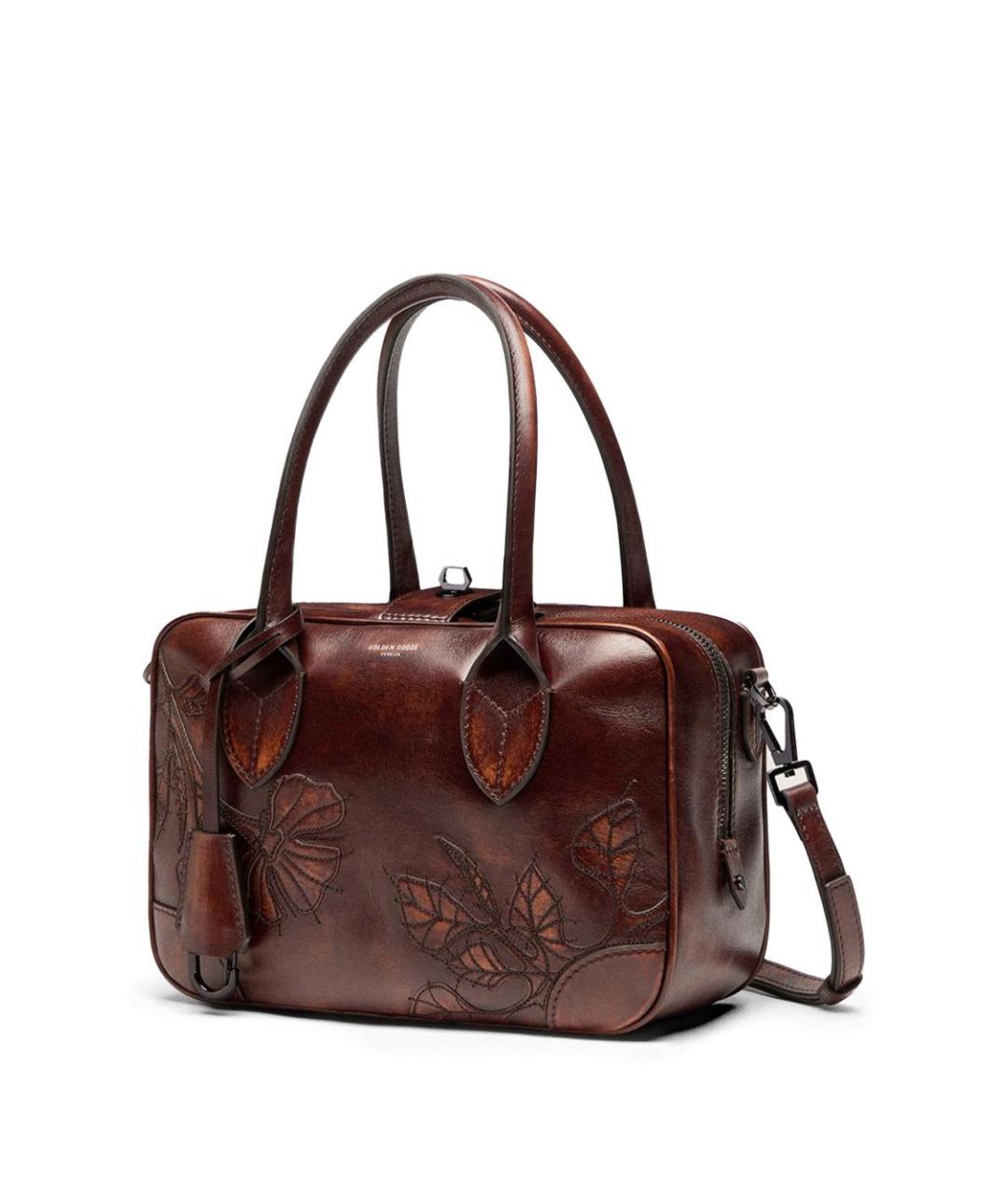 GOLDEN GOOSE DELUXE BRAND Коричневая кожаная сумка тоут, фото 3