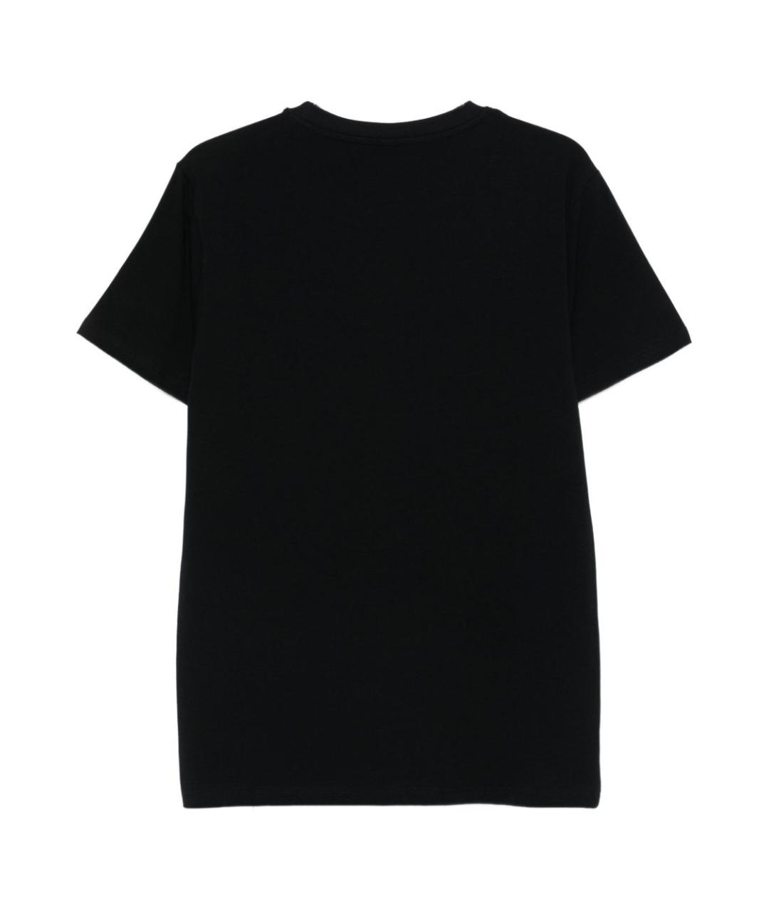 MOSCHINO UNDERWEAR Черная хлопковая футболка, фото 2