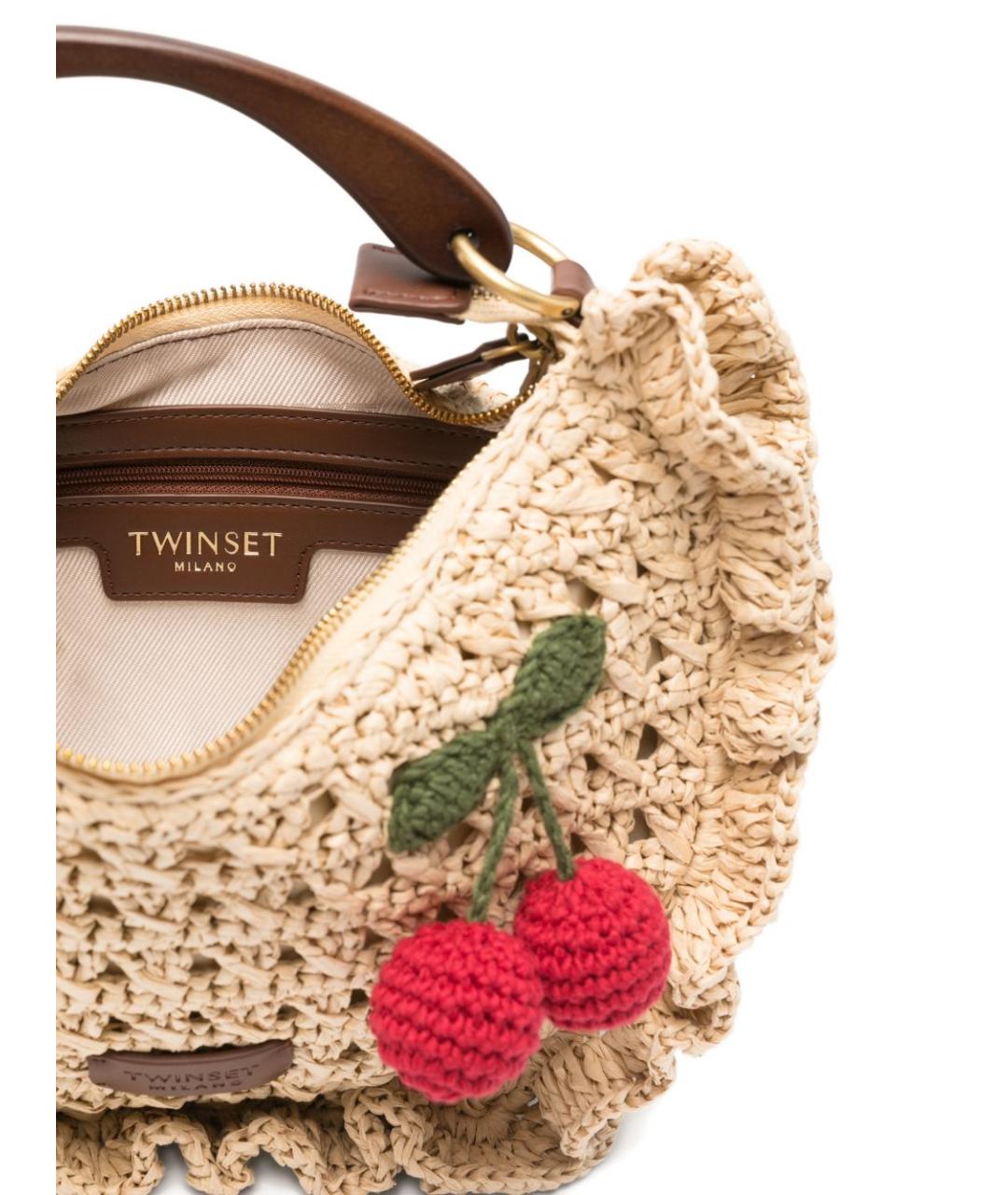 TWIN-SET Бежевая сумка через плечо, фото 3