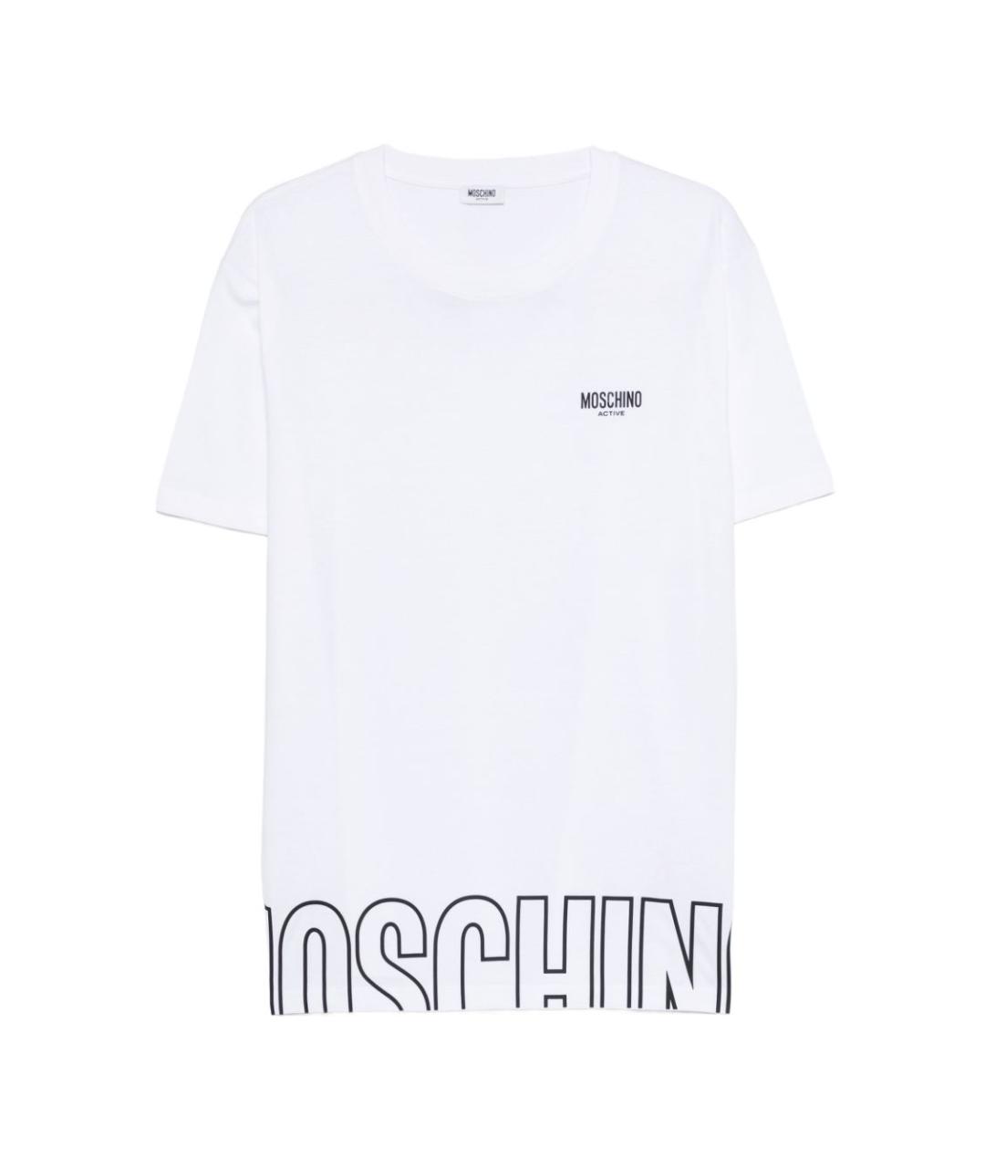 MOSCHINO UNDERWEAR Белая хлопковая футболка, фото 1