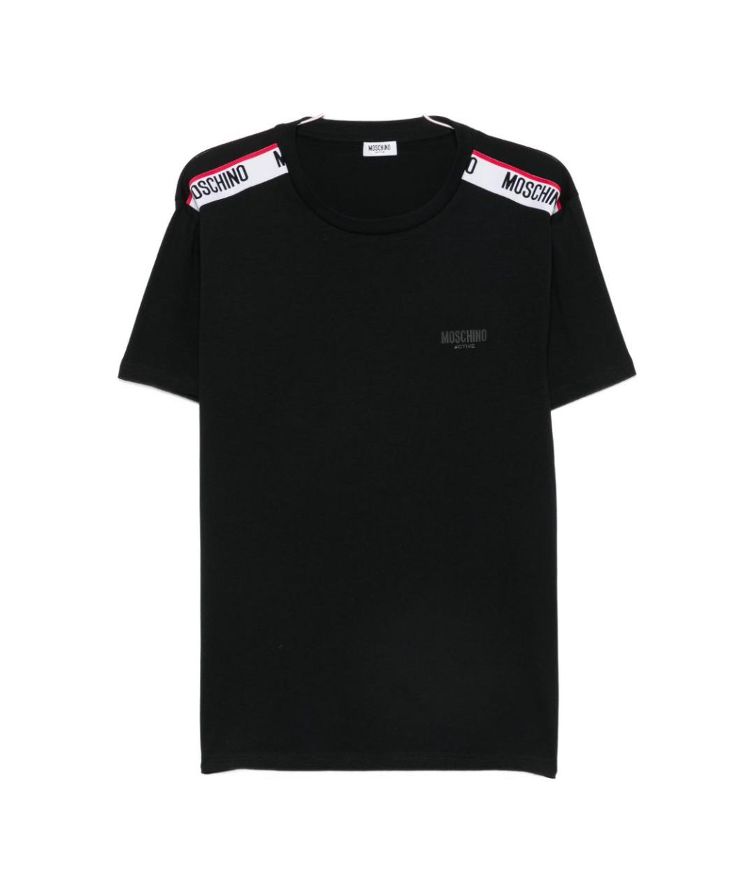 MOSCHINO UNDERWEAR Черная хлопковая футболка, фото 1