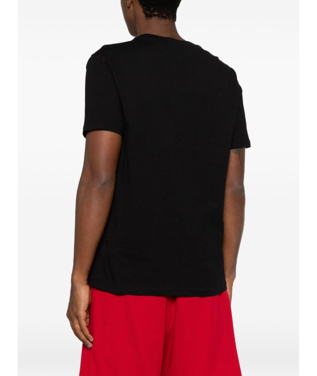 MOSCHINO UNDERWEAR Черная хлопковая футболка, фото 5