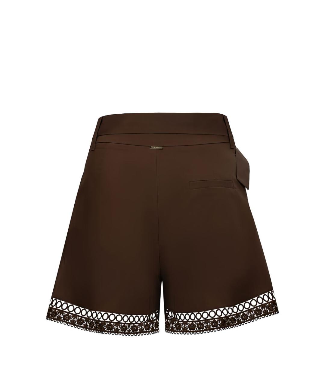 TWIN-SET Коричневые хлопковые шорты, фото 2