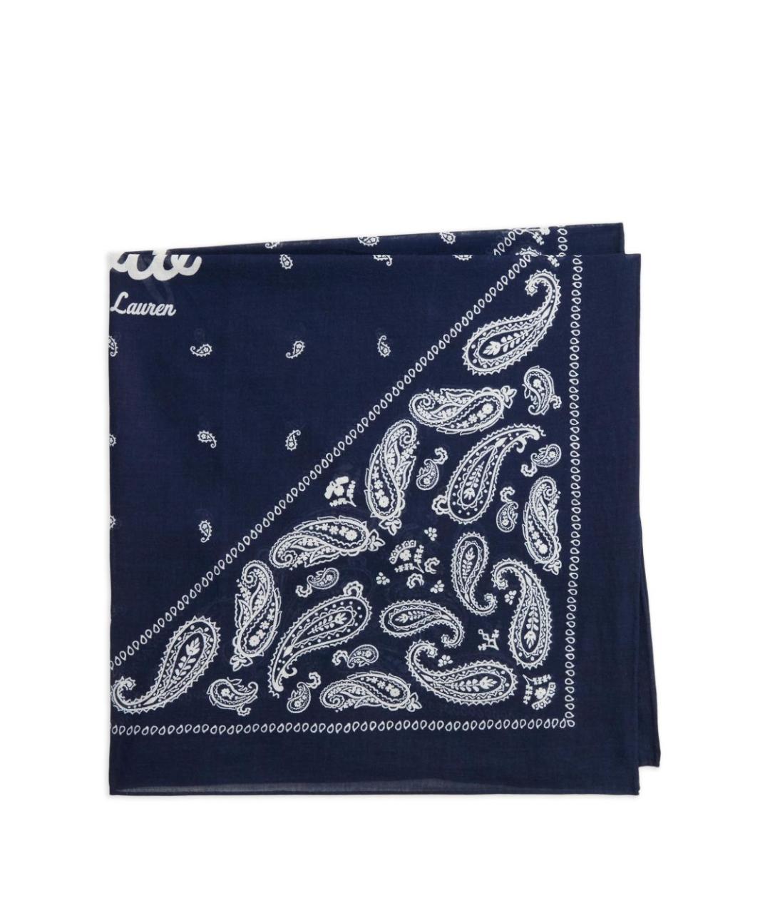 POLO RALPH LAUREN Темно-синий хлопковый платок, фото 2