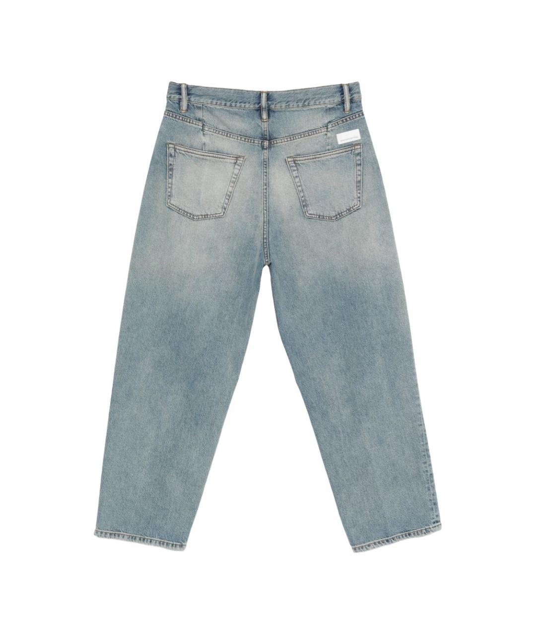 NINE IN THE MORNING Голубые хлопковые прямые джинсы, фото 2