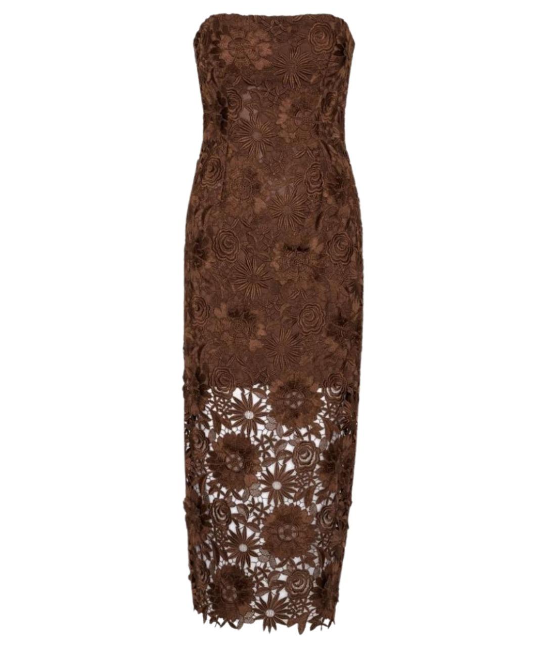 ROTATE Коричневое полиэстеровое повседневное платье, фото 1